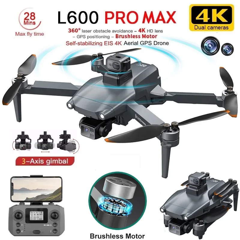 Drone Gimbal Brushless - L600 PRO MAX GPS Drone Professionelle