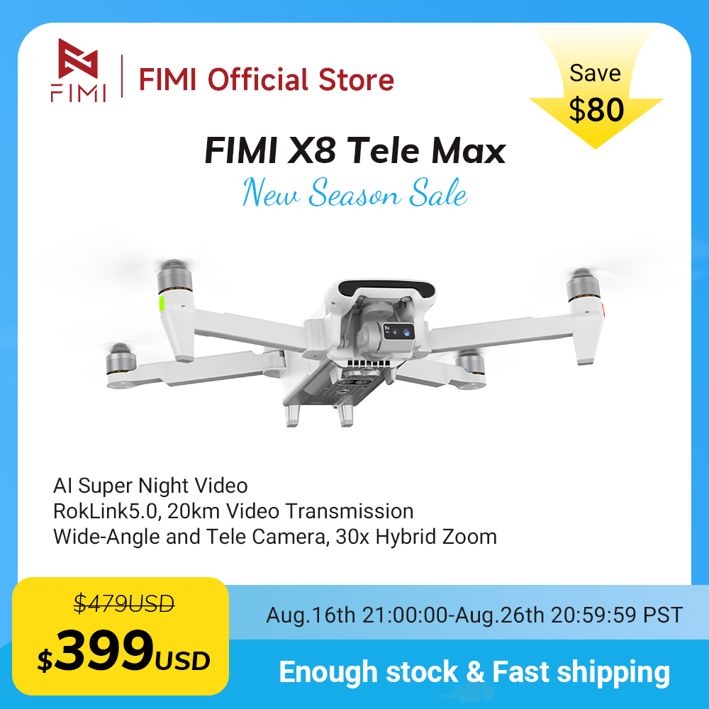 Drone Gimbal 2 Axis - FIMI X8 Tele Max Drohne 1/2-Zoll-CMOS-Weitwinkel-Telekamera